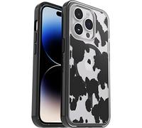 Otterbox Symmetry+ Transparente Coque pour iPhone 14 Pro pour MagSafe, Antichoc, Anti-Chute, Fine, supporte 3 x Plus de Chutes Que la Norme Militaire, Cow Print