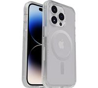 Otterbox Symmetry+ Transparente Coque pour iPhone 14 Pro pour MagSafe, Antichoc, Anti-Chute, Fine, supporte 3 x Plus de Chutes Que la Norme Militaire, antimicrobien, Transparent, Livré sans Emballage