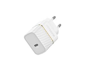 Otterbox USB-C PD GaN EU Chargeur Mural 30W, USB-C Fast Charger pour Smartphone et Tablette, Testé Contre Les Chutes, Robuste, Ultra Durable, Blanc