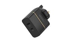 OtterBox Wall Charger - Adaptateur secteur - 18 watt - 3 A - PD 3.0, USB BC 1.2 - 2 connecteurs de sortie (USB, USB-C) - noir scintillant