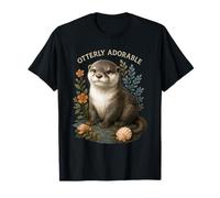 Otterly Adorable Loutre avec Fleurs et Coquillages T-Shirt