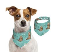 Otters in Love Bandanas d'été pour chiens, lavables, réglables et triangulaires, bavoirs mignons pour chiens de taille moyenne et grande taille, chiots et chats de petite taille