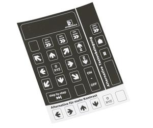 Ottertools Autocollant clavier pour télécommande CNC, compatible avec Estlcam, Logitech & LogiLink (noir/blanc)