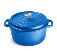 Ottia Cocotte en fonte, 26 cm, 5 litres, émail de qualité supérieure, cocotte avec couvercle, cocotte en fonte, cocotte en fonte, moule à pain, tous types de feux (y compris induction), passe au four