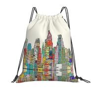 OTTKGGA Austin Texas Sac à dos imperméable avec cordon de serrage Grande capacité Léger Voyage Plage, blanc, One Size, Décontracté