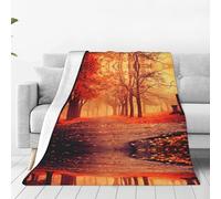 OTTKGGA Automne Belle Automne Hd Ultra Doux Micro Polaire Couverture Flanelle Couverture Chaude Anti Pilling Maison Canapé Lit Salon