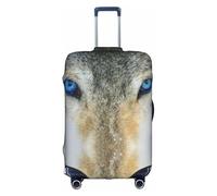 OTTKGGA Blue Eyes Wolf Housse de protection élastique anti-rayures pour valise de 45,7 à 81,3 cm, blanc, S