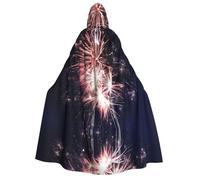 OTTKGGA Cape à capuche 3D Explosion Feu d'artifice pour adulte Costume Cosplay Robe de soirée Carnaval Mascarade Mystérieux Vampires Sorcière