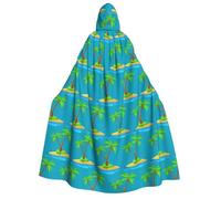 OTTKGGA Cape à capuche 3D pour adulte - Motif palmier - Pour cosplay, fête, carnaval, bal masqué, vampires mystérieux, sorcière