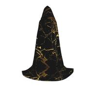 OTTKGGA Cape à capuche avec fond noir et doré pour adolescents, robe de costumade, sorcière, vampires, faucheuse