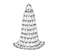 OTTKGGA Cape à capuche blanche et noire pour adolescents pour cosplay, sorcière, vampires, faucheuse