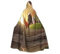 OTTKGGA Cape à capuche Coq sur bois pour adulte - Décoration de fête - Costume de sorcière vampires pour Halloween, Noël, cosplay