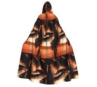 OTTKGGA Cape à capuche crépuscule tropicale pour adulte - Costume de cosplay pour fête, carnaval, bal masqué, vampires mystérieux, sorcière