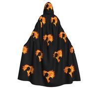 OTTKGGA Cape à capuche décorative pour adultes avec motif cœur et amour pour vampires, sorcières, cosplay, carnaval