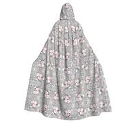 OTTKGGA Cape à capuche décorative pour adultes avec motif de plantes florales, vampires, sorcières, mystérieuses, cosplay, carnaval
