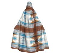 OTTKGGA Cape à capuche décorative pour adultes avec motif de ruée sur la plage tropicale, pour vampires, sorcières, mystérieuses, cosplay, carnaval