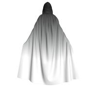 OTTKGGA Cape à capuche décorative pour adultes - Blanc à noir - Pour vampires, sorcières, mystérieuses - Cosplay - Carnaval