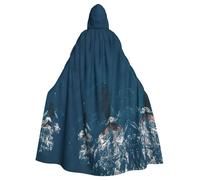 OTTKGGA Cape à capuche décorative pour adultes, mammifère, baleine, vampires, sorcière, mystérieuse, cosplay, carnaval