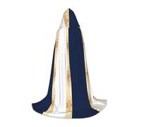 OTTKGGA Cape à capuche dorée bleue et blanche pour adolescents - Robe de sorcière vampires - Costume de faucheuse