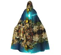 OTTKGGA Cape à capuche en forme de poisson sous-marin pour adulte, déguisement de sorcière, vampires, Halloween, Noël, cosplay