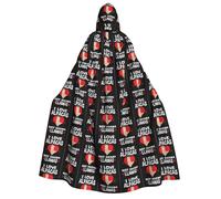 OTTKGGA Cape à capuche « I Love Alpacas » pour adulte, déguisement, fête, carnaval, bal masqué, vampires mystérieux, sorcière