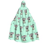 OTTKGGA Cape à capuche Koala endormi pour adulte - Costume de cosplay, fête, carnaval, bal masqué, vampires mystérieux, sorcière