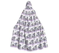 OTTKGGA Cape à capuche Love On The Bike pour adulte pour cosplay, fête, carnaval, bal masqué, vampires mystérieux, sorcière