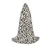 OTTKGGA Cape à capuche moderne avec triangles noirs blancs et dorés pour adolescents, cosplay, sorcière, vampires, faucheuse