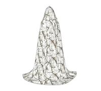 OTTKGGA Cape à capuche motif camouflage d'arbres blancs pour adolescents, robe de sorcière, vampires, faucheuse, bal masqué, fête costumée