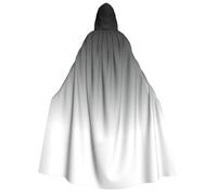 OTTKGGA Cape à capuche ombrée blanche à noire pour adulte, déguisement, fête, carnaval, bal masqué, vampires mystérieux, sorcière