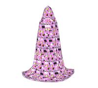 OTTKGGA Cape à capuche pour adolescents cochons d'Inde et cupcakes pour cosplay, sorcière, vampires, faucheuse, bal masqué, fête costumée