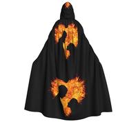 OTTKGGA Cape à capuche pour adulte avec cœur et amour pour cosplay, fête, carnaval, bal masqué, vampires mystérieux, sorcière
