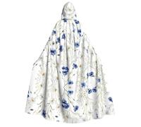OTTKGGA Cape à capuche pour adulte avec fleurs sauvages et marguerites - Décoration de fête - Costume de sorcière, vampires, Halloween, Noël, cosplay