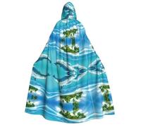 OTTKGGA Cape à capuche pour adulte, motif poissons sous-marins, sorcières, vampires, Halloween, Noël, cosplay