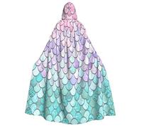 OTTKGGA Cape à capuche sirène rose pastel violet aqua thé adulte costume cosplay robe robe de soirée carnaval bal masqué vampires mystérieux sorcière