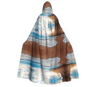 OTTKGGA Cape à capuche Water Rush To Tropical Beach pour adulte - Costume de cosplay pour fête, carnaval, bal masqué, vampires mystérieux, sorcière
