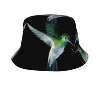 OTTKGGA Chapeau bob oiseau volant chapeau de pêcheur chapeau de soleil plein air chapeau de soleil chapeau chapeau large bord pliable été plage voyage unisexe, Noir , Taille unique