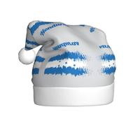 OTTKGGA Chapeau de Noël en peluche avec drapeau du Honduras bleu pour adultes - Colorfast
