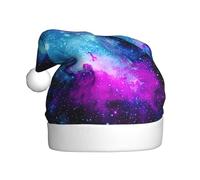 OTTKGGA Chapeau de Noël en peluche pour adultes - Motif rivière étoilée - Colorfast - Décoration de fêtes de fin d'année