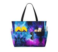 OTTKGGA Cool Star River Sac de plage de voyage grande capacité avec fermeture éclair Sac fourre-tout étanche Piscine Vacances Gym, Noir , Taille unique