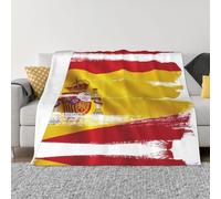 OTTKGGA Couverture en flanelle ultra douce avec drapeau de l'Espagne - Anti-boulochage - Pour lit, canapé, salon, voyage