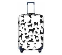 OTTKGGA Dog Show Housse de protection élastique anti-rayures pour valise de 45,7 à 81,3 cm, blanc, L