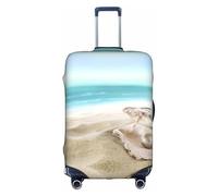 OTTKGGA Ocean Beach Housse de protection élastique anti-rayures pour valise de 45,7 à 81,3 cm, blanc, L