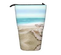 OTTKGGA Ocean Beach - Trousse télescopique avec fermeture éclair - Pour l'école, le bureau, les étudiants, Noir , Taille unique