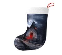 OTTKGGA Old Crypt Chaussettes décoratives de Noël à suspendre pour fêtes et festivals, Noir , Taille unique