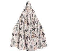 OTTKGGA Oodles Of Poodles Cape à capuche pour adultes - Cape décorative pour vampires, sorcières, mystérieuses, cosplay, carnaval