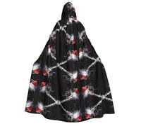 OTTKGGA Paprika Cape à capuche pour adulte Motif éclaboussures d'eau Pour cosplay, fête, carnaval, bal masqué, vampires mystérieux, sorcière