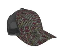 OTTKGGA Programmeur Code de programmation Casquette de baseball en maille Chapeau de soleil décontracté Chapeau Hip Hop réglable Outdoor Voyage Randonnée Pêche Course à pied, Noir , Taille unique