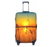OTTKGGA Reeds by The River Housse de protection élastique anti-rayures pour valise de 45,7 à 81,3 cm, blanc, L