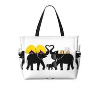 OTTKGGA Sac de voyage de plage avec fermeture éclair - Grande capacité - Étanche - Pour la piscine, les vacances, la salle de sport, Noir , Taille unique